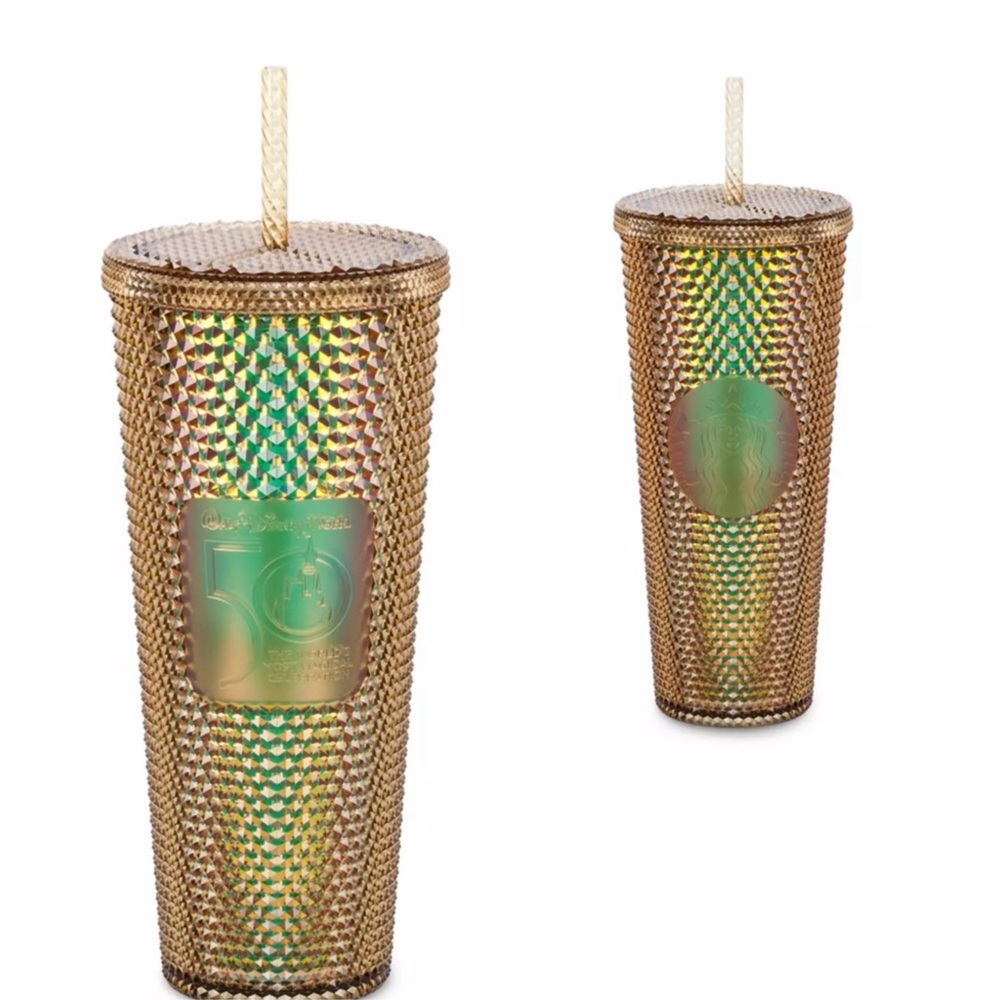Walt Disney World 50th Anniversary Gold-Starbucks tumbler‎